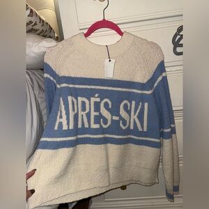 Après-Ski Blue and Cream Sweater